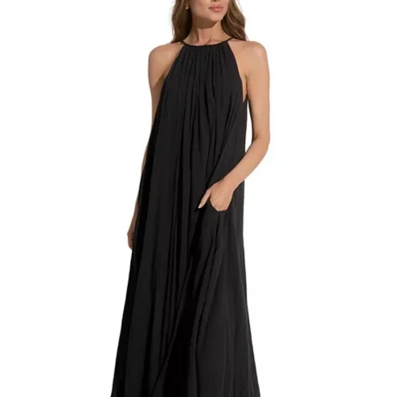 chinese dress ladies elan Sleeveless Belted Button Up Maxi Dress – Inherit Co